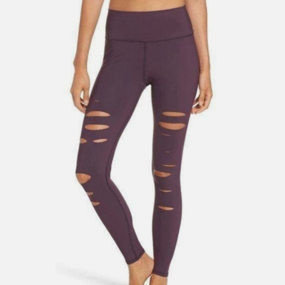 Alo Yoga | Women's High Waisted Ripped Warrior Legging XS
